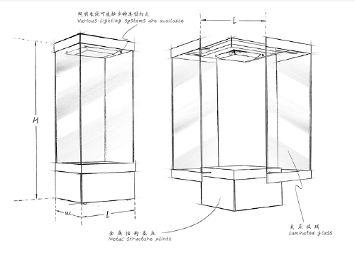 博物馆展柜图片大全中简笔画是否能准确反映出展柜形态